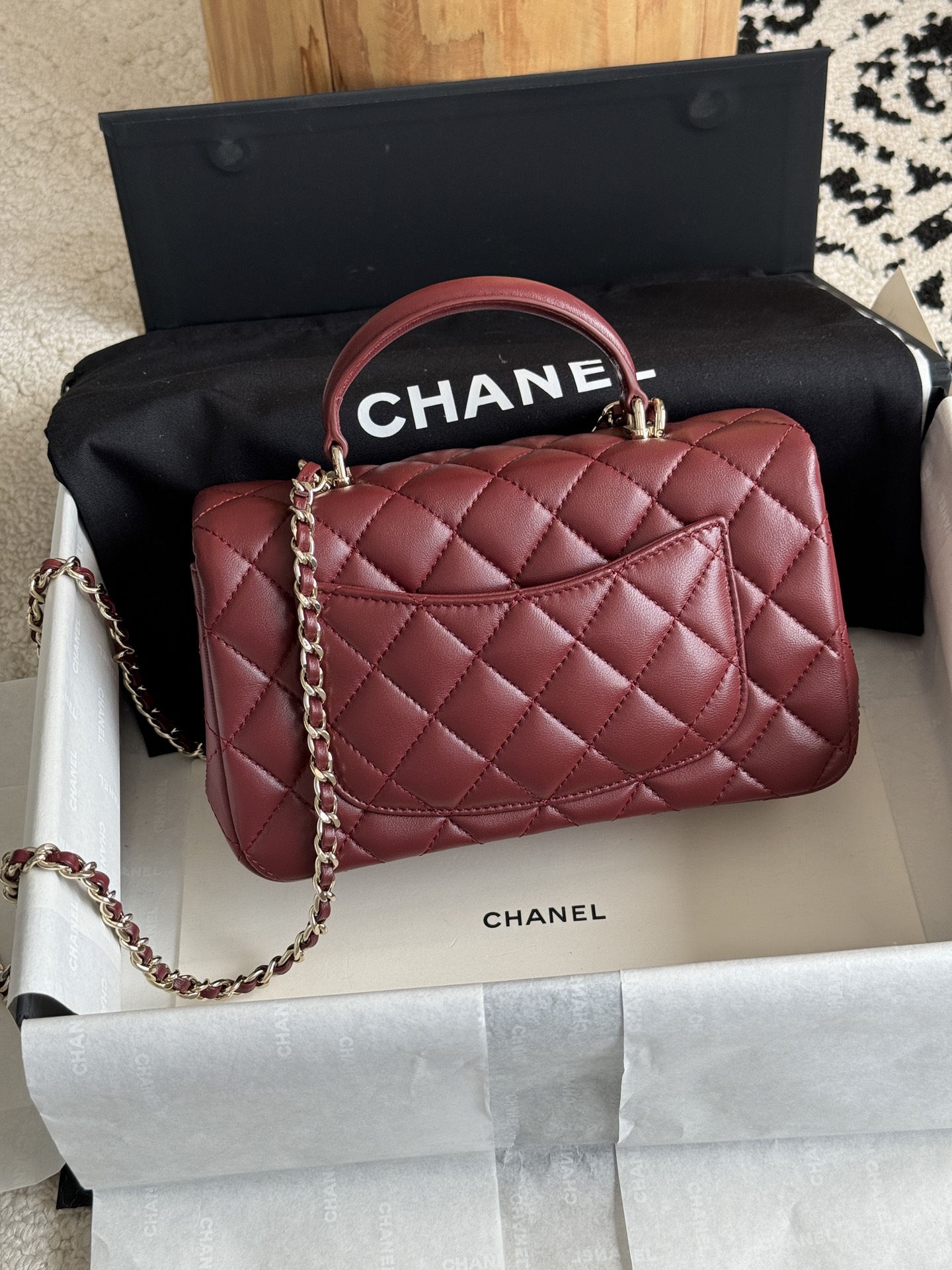 Ch@nel Flap Bag Mini CF handle -20*13*9cm