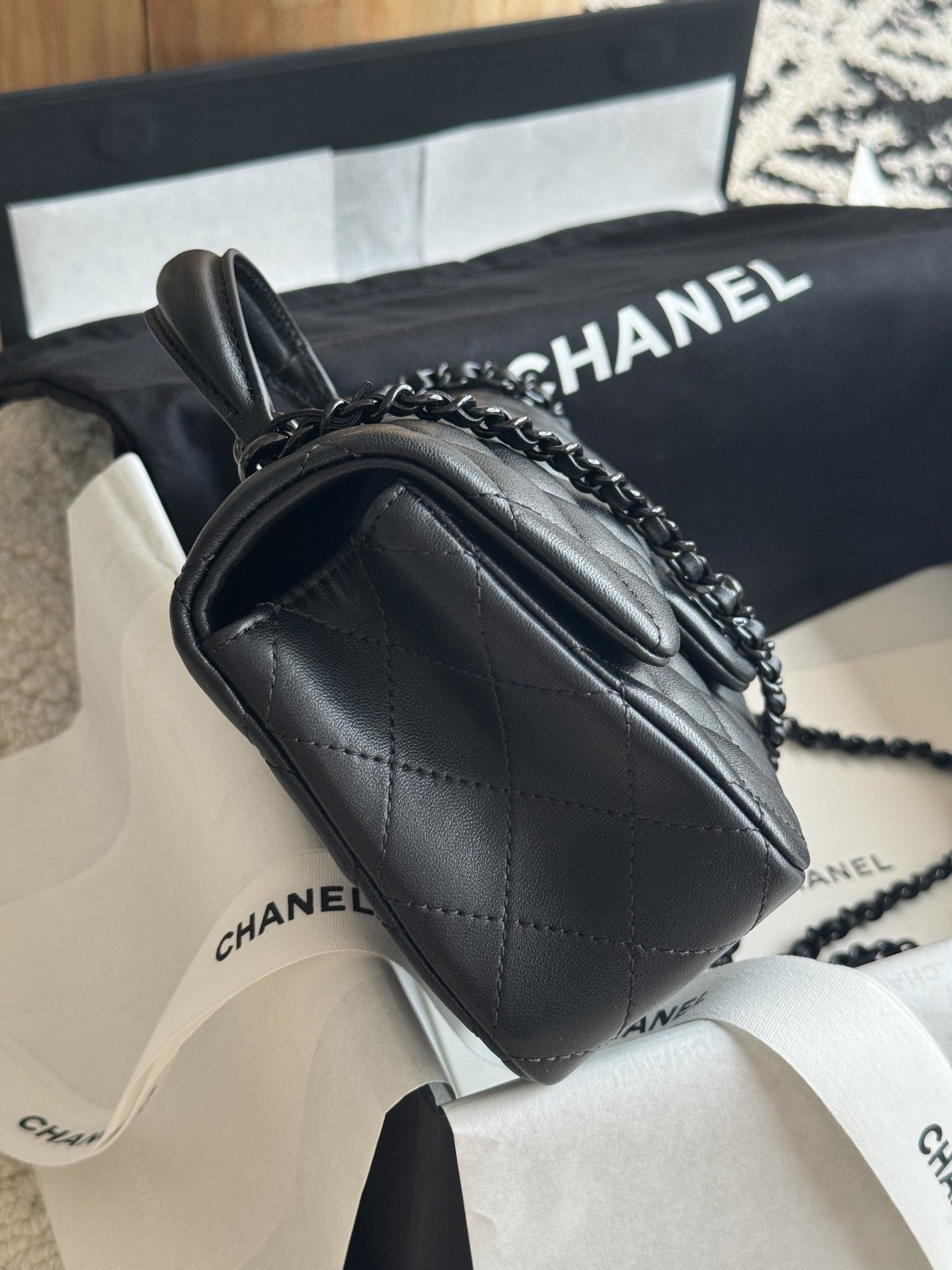 Ch@nel Flap Bag Mini CF handle -20*13*9cm