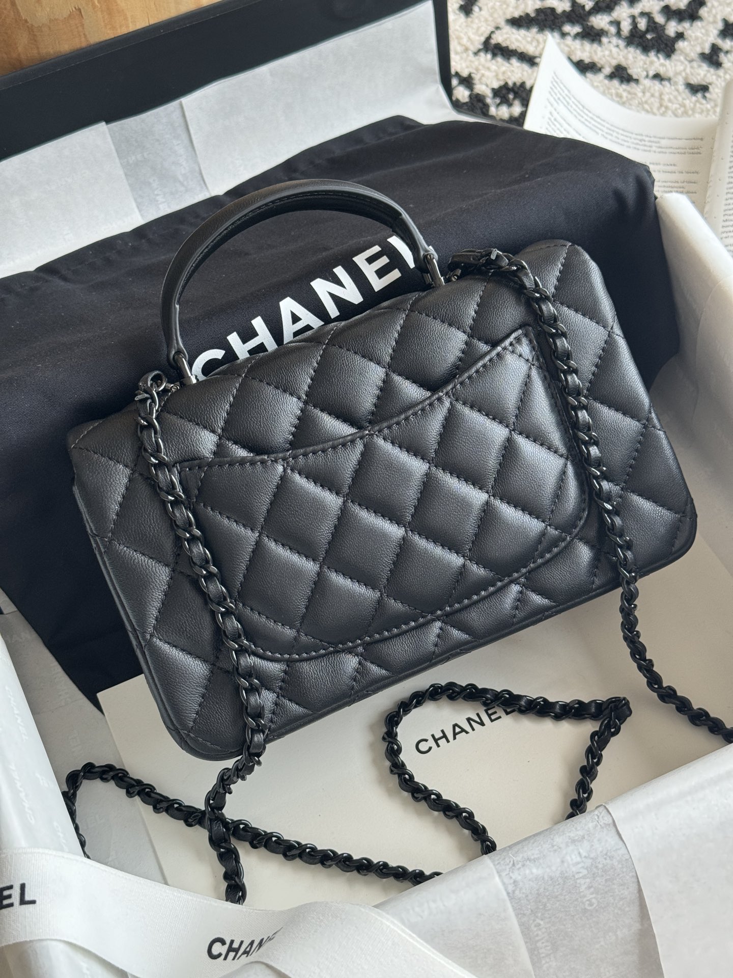 Ch@nel Flap Bag Mini CF handle -20*13*9cm