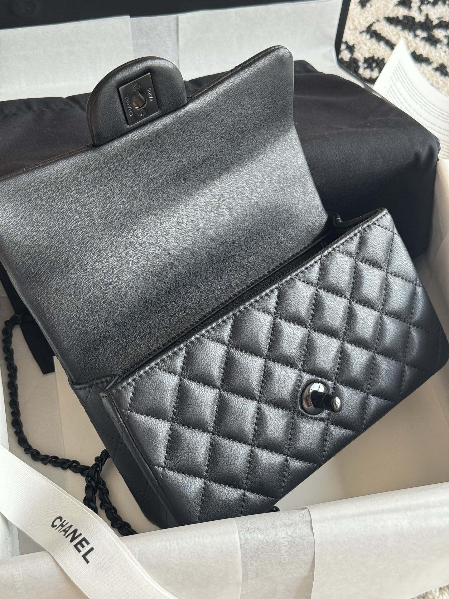 Ch@nel Flap Bag Mini CF handle -20*13*9cm