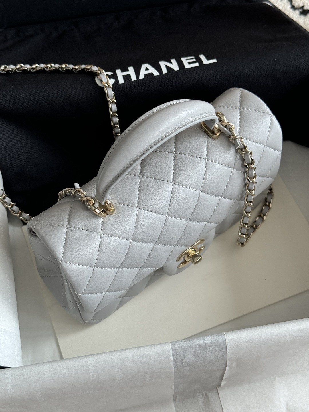 Ch@nel Flap Bag Mini CF handle -20*13*9cm