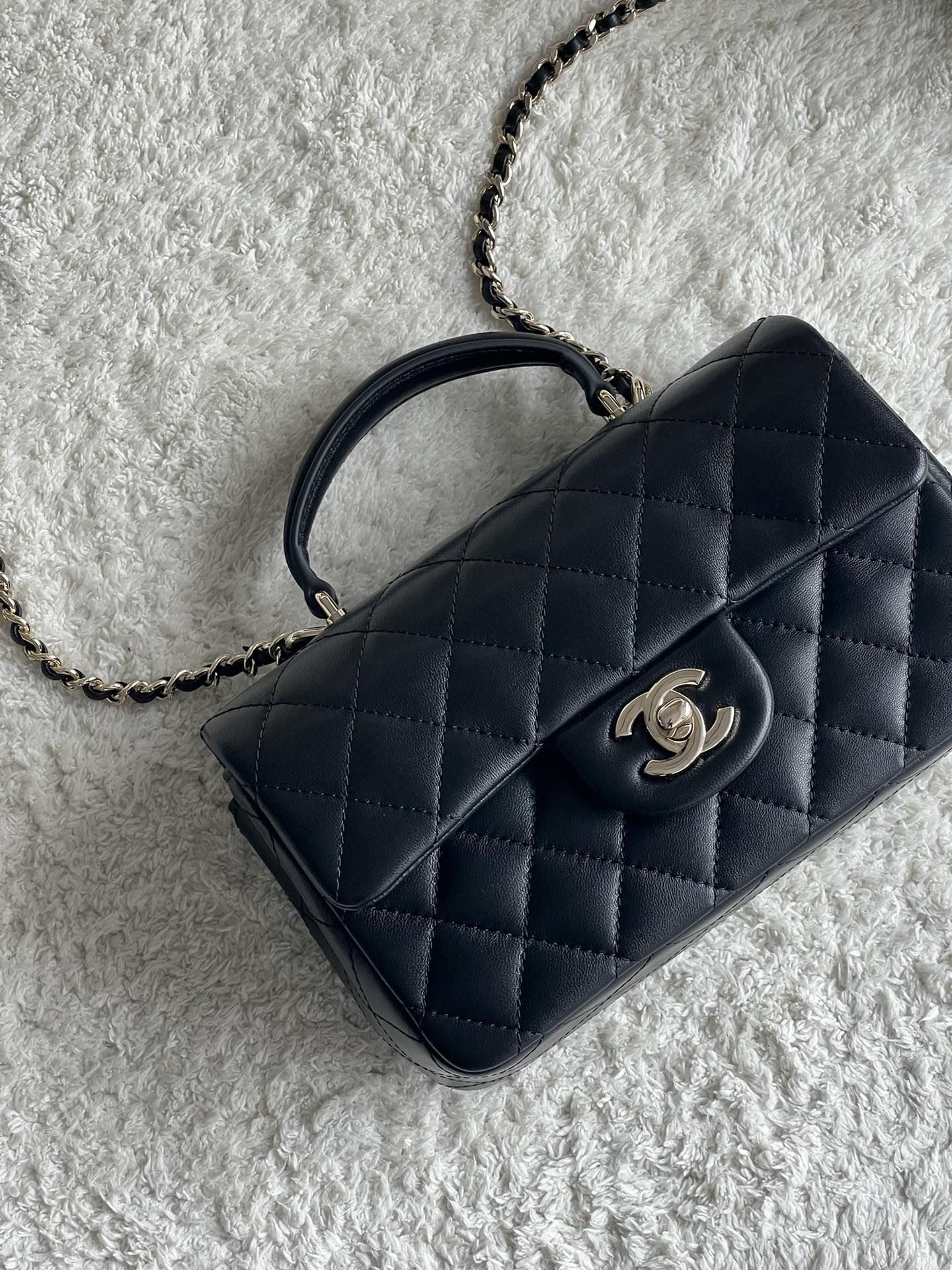 Ch@nel Flap Bag Mini CF handle -20*13*9cm