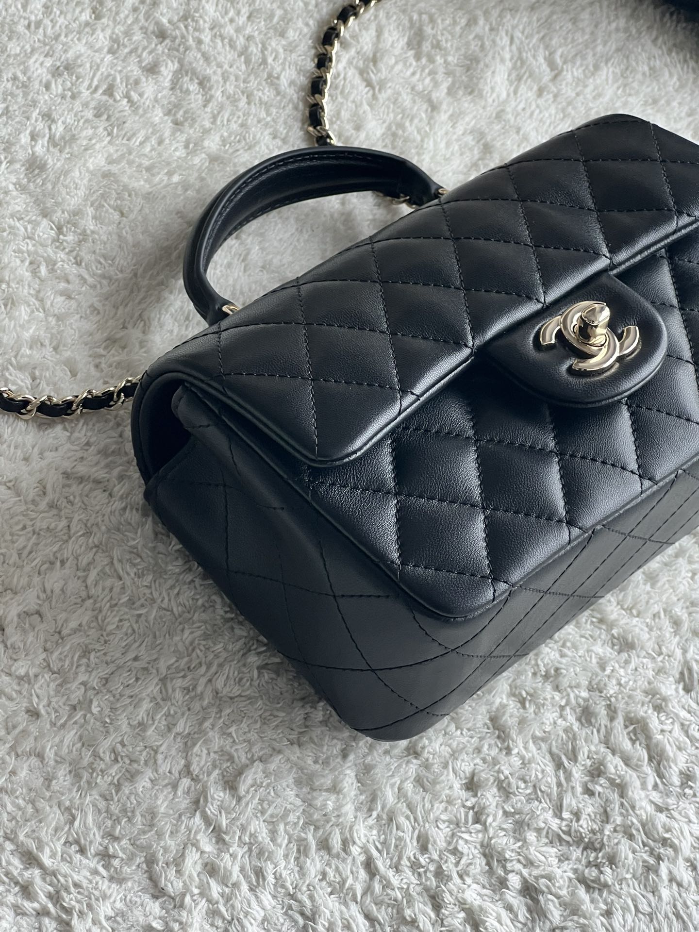 Ch@nel Flap Bag Mini CF handle -20*13*9cm