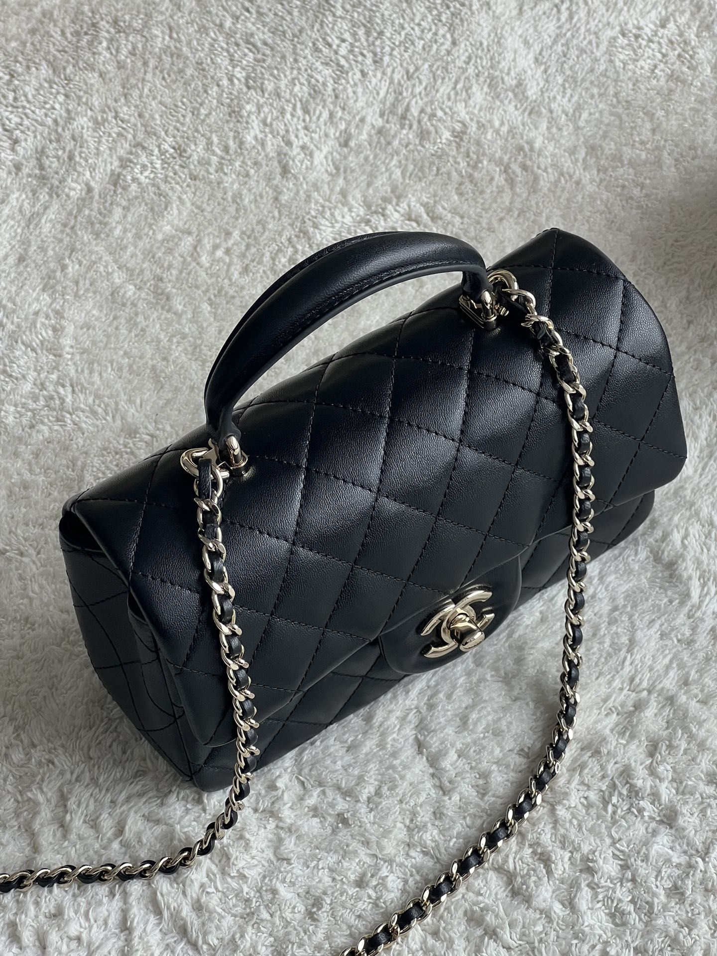 Ch@nel Flap Bag Mini CF handle -20*13*9cm
