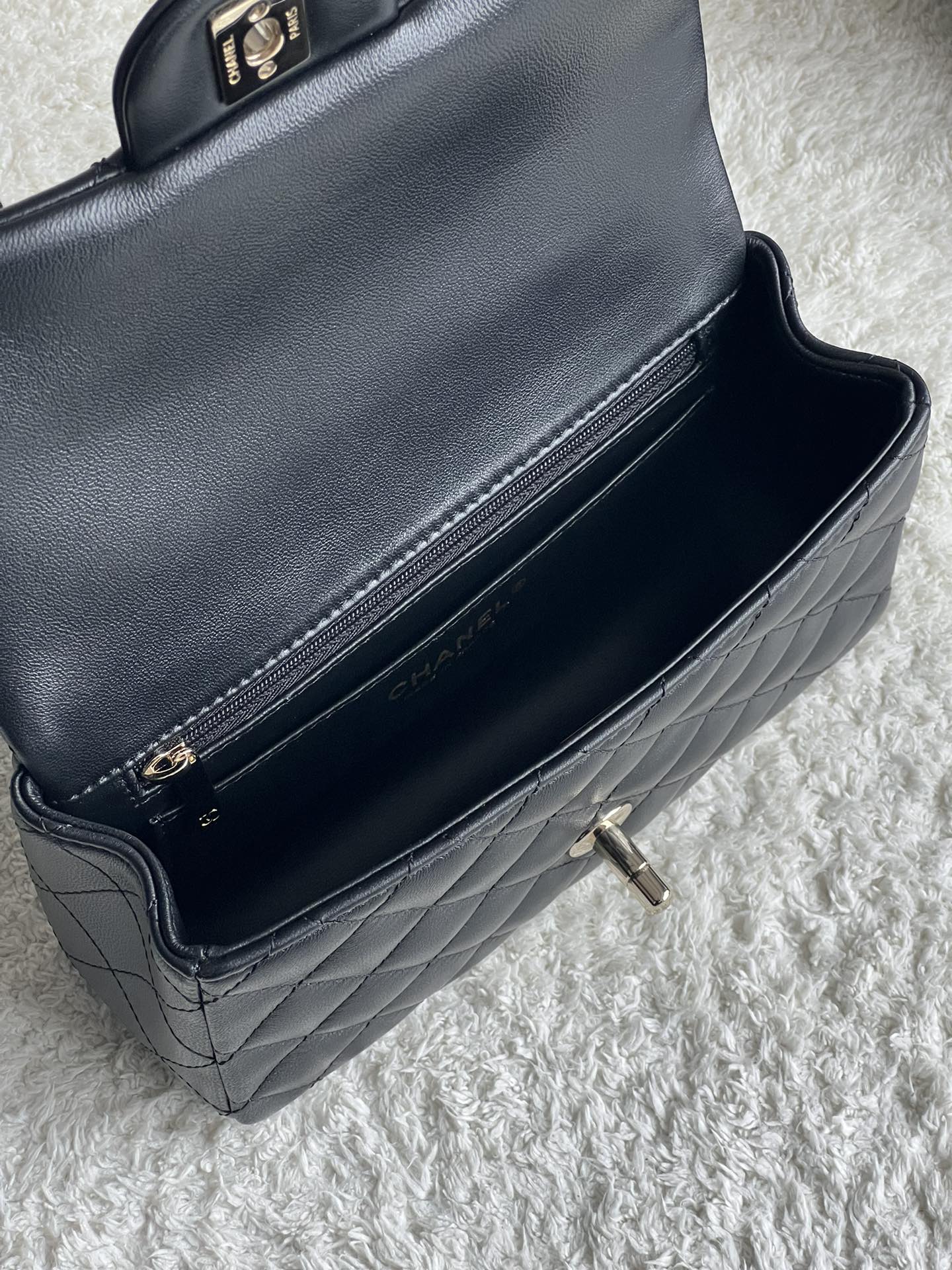 Ch@nel Flap Bag Mini CF handle -20*13*9cm