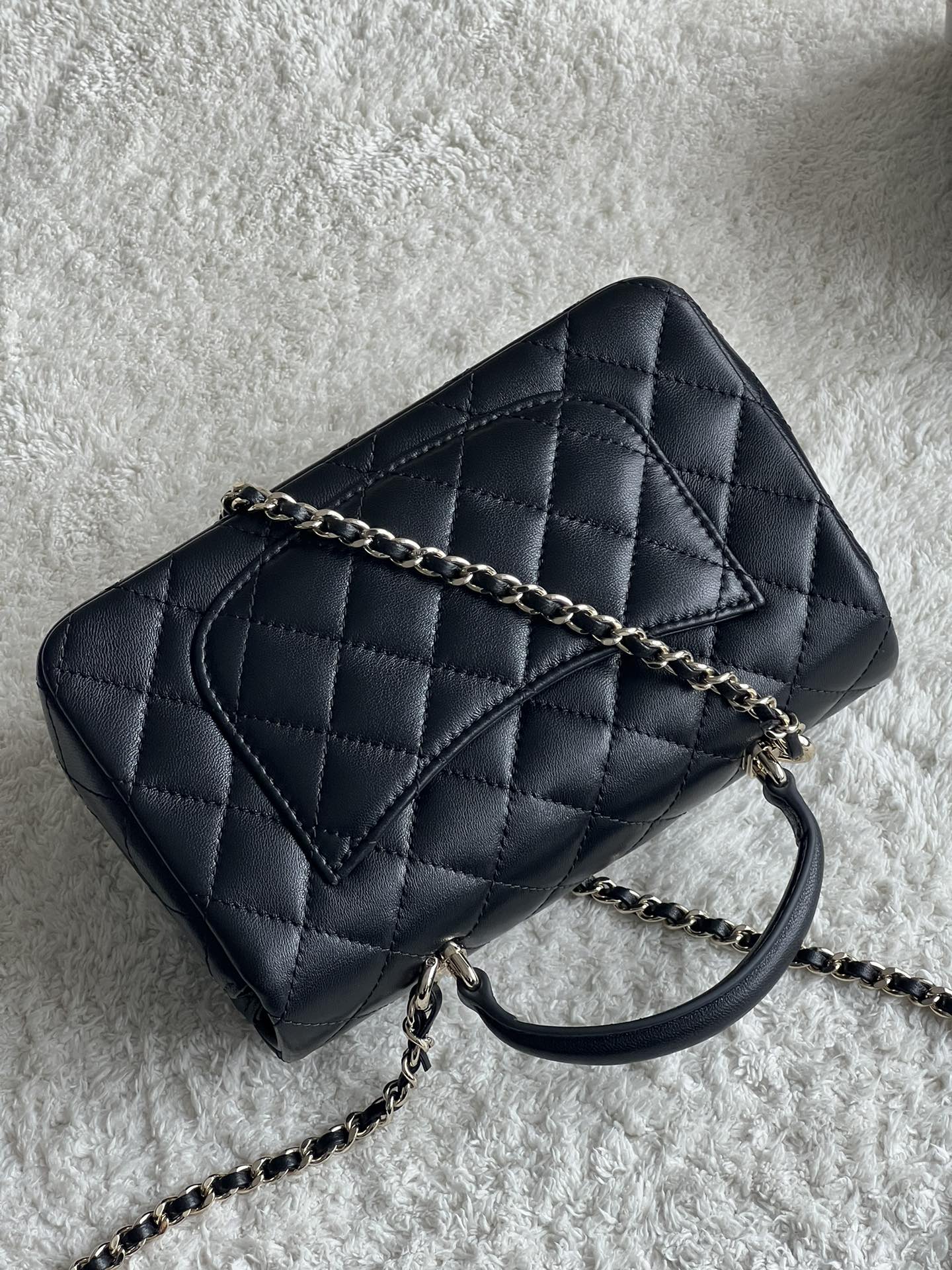 Ch@nel Flap Bag Mini CF handle -20*13*9cm