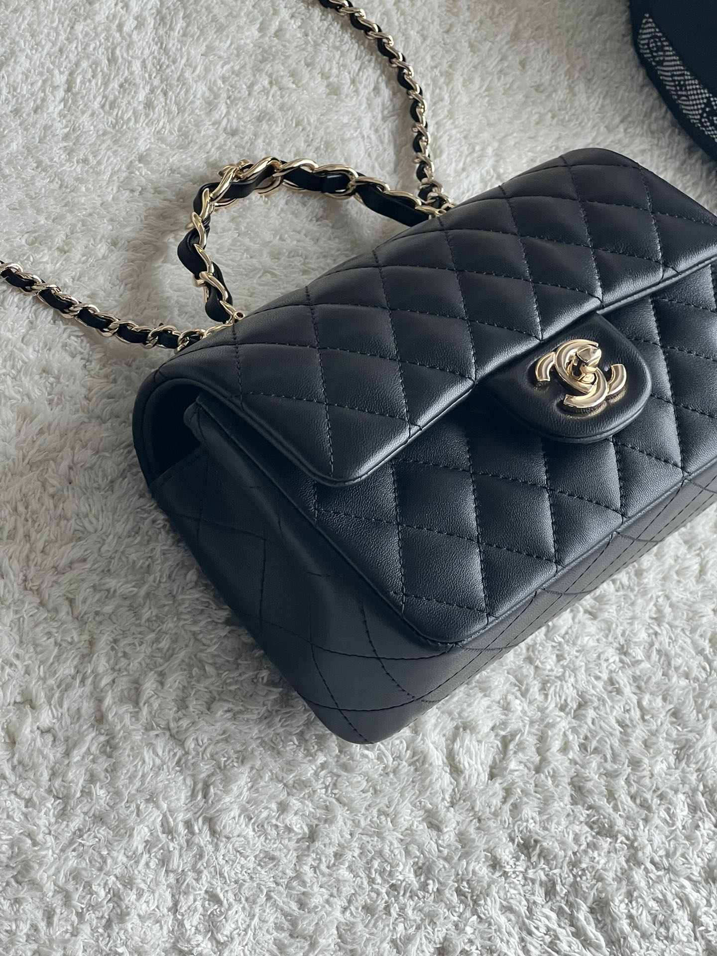 Ch@nel Flap Bag Mini CF handle -20*12*6cm
