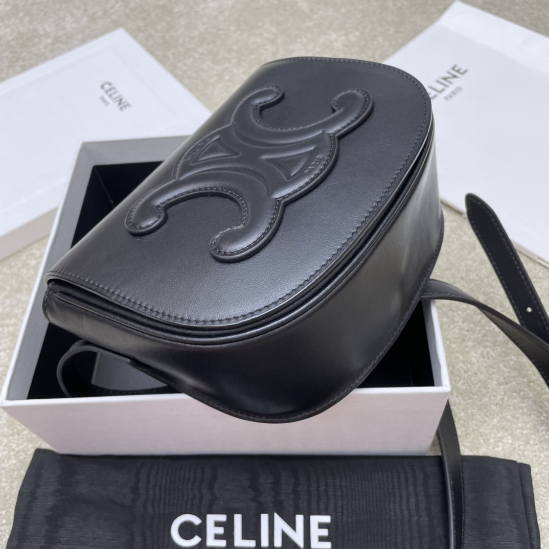 Ce**e folco cuir triomphe bag-18.5*15*7cm